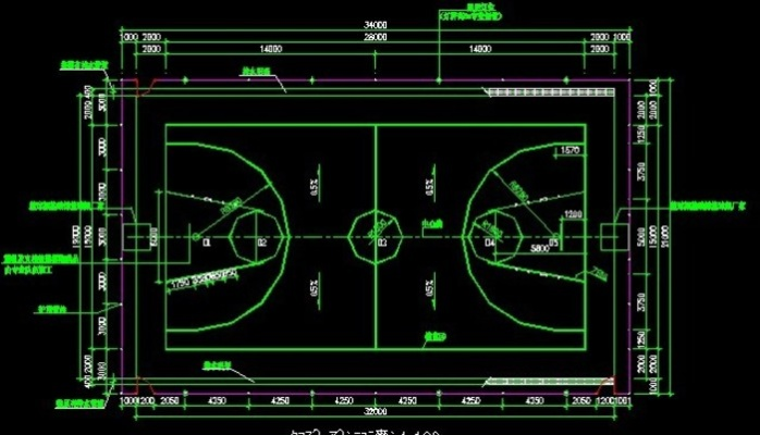 篮球场线条尺寸图纸，让你轻松掌握球场规格-第3张图片-www.211178.com_果博福布斯